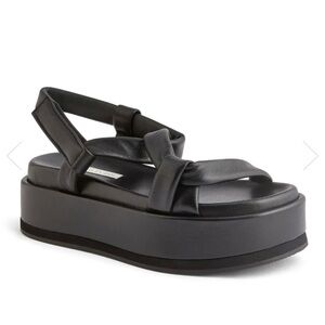 Black Women's Flatform Sandals
